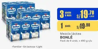 Makro Mezcla láctea BONLÉ Pack de 6 unds. x 480 g x 3 pack oferta