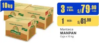 Makro Manteca MANPAN Caja x 10 kg x 3 cajas oferta