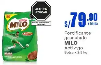 Makro Fortificante granulado MILO Activ-go Bolsa x 2.5 kg oferta