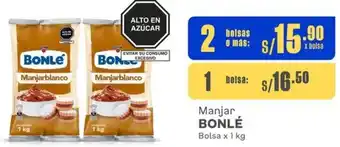 Makro Manjar BONLÉ Bolsa x 1 kg x 2 bolsas oferta