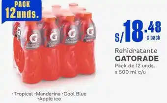 Makro Rehidratante GATORADE Pack de 12 unds. x 500 ml c/u oferta
