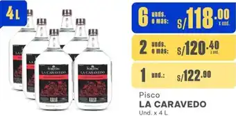 Makro Pisco LA CARAVEDO Und. x 4 L x 6unds oferta