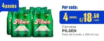 Makro Cerveza PILSEN Pack de 6 unds. x 305 ml x packs oferta