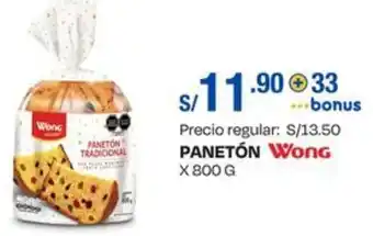 Wong PANETÓN WONG x 800g oferta
