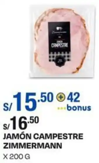 Wong JAMÓN CAMPESTRE ZIMMERMANN x 200g oferta