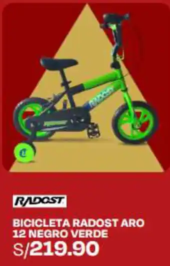 Wong BICICLETA RADOST ARO 12 NEGRO VERDE oferta