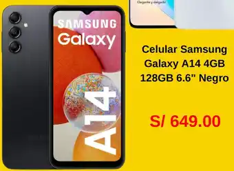 La Curacao Celular Samsung Galaxy A14 4GB 128GB 6.6" Negro oferta