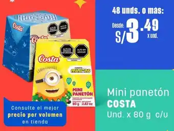 Makro Mini panetón COSTA Und. x 80 g c/u oferta