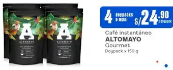Makro Café instantáneo ALTOMAYO Gourmet Doypack x 150g x 4 doypacks oferta