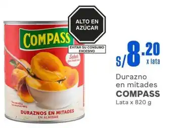Makro Durazno en mitades COMPASS Lata x 820 g oferta