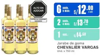 Makro Jarabe de goma CHEVALIER VARGAS Und. x 750 ml x 6 unds oferta