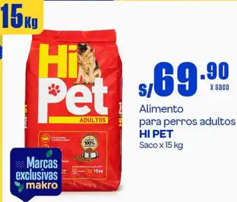 Makro Alimento para perros adultos HI PET Saco x 15 kg oferta