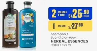 Makro Shampoo / acondicionador HERBAL ESSENCES Frasco x 400 ml x 2 frascos oferta