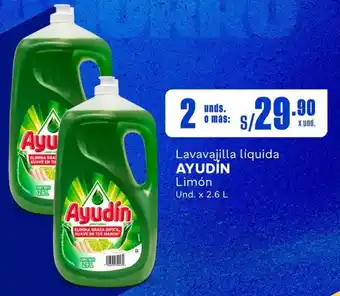 Makro Lavavajilla líquida AYUDÍN Limón Und. x 2.6 L x 2 unds oferta