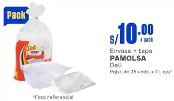 Makro Envase + tapa PAMOLSA Deli Pqte. de 25 unds. x 1 L c/u* oferta