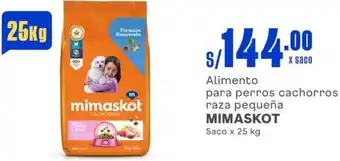 Makro Alimento para perros cachorros raza pequeña MIMASKOT Saco x 25 kg oferta