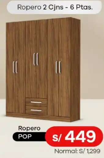 Ropero 2 Cjns - 6 Ptas. Ropero POP