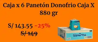 Caja x 6 Panetón Donofrio Caja x 880gr