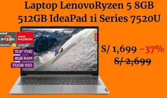 Falabella Laptop LenovoRyzen 5 8GB 512GB IdeaPad 1i Series 7520U oferta