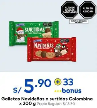 Metro Galletas Navideñas o surtidas Colombina x 200g oferta