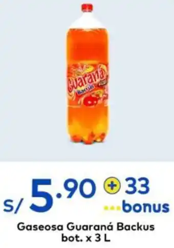 Metro Gaseosa Guaraná Backus bot. x 3 L oferta