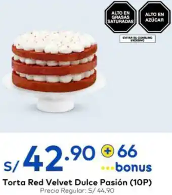 Metro Torta Red Velvet Dulce Pasión oferta