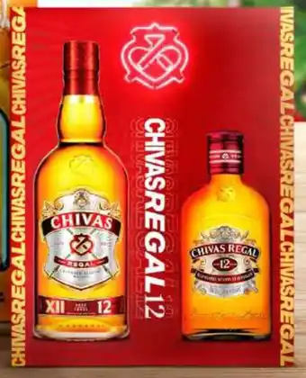 Metro Pack Whisky Chivas Regal 12 bot. 700 ml + bot. 200 ml oferta
