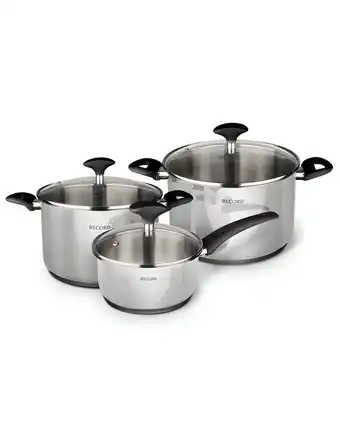 Tiendas EFE Juego de ollas de acero inoxidable de 6pzs record oferta