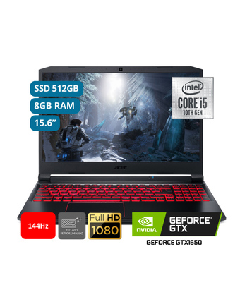 Tiendas EFE Laptop gamer acer an515-55-595q 15.6"; fhd intel core i5 10° gen 8gb 512gb ssd oferta