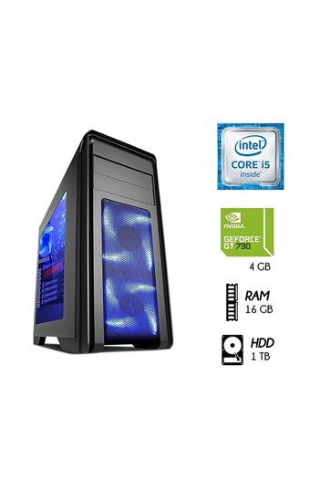 Tiendas EFE Desktop gamer intel core i5 3.2 ghz ram 16gb disco 1tb video gt 730 4gb case 500w led oferta