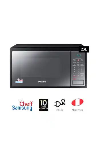 Tiendas EFE Microondas samsung ms23j5133am/pe de 23 litros oferta