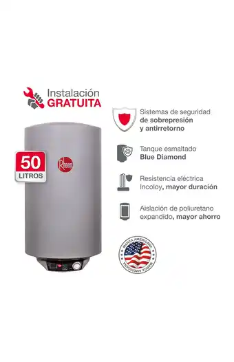 Tiendas EFE Terma eléctrica digital 50 l rheem oferta