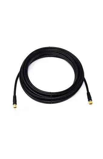 Tiendas EFE Cable coaxial con terminal ";f";. 5 metros negro. oferta