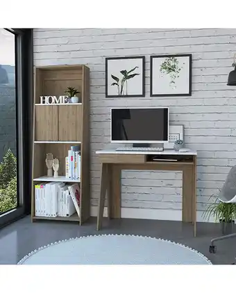 Tiendas EFE Combo escritorio + biblioteca 160 note - blanco hg / miel oferta