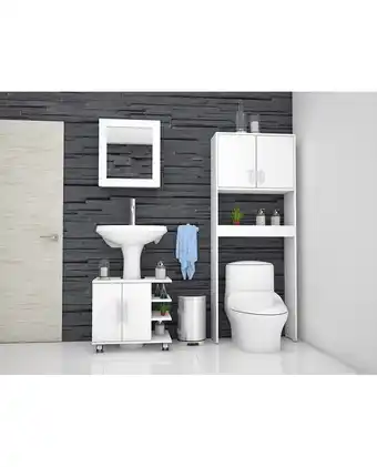 Tiendas EFE Combo tuhome botiquin bath 47-b + optimizadores lavamanos 55 + baño 63-a - blanco oferta