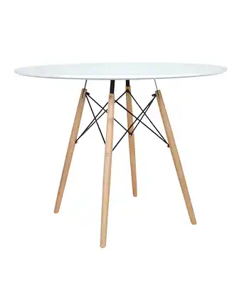 Tiendas EFE Mesa de comerdor eames round blanca 4 personas oferta