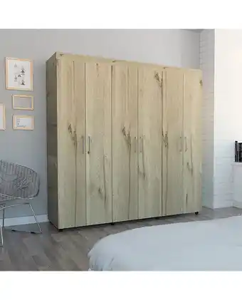 Tiendas EFE Clóset tuhome amatista - 6 puertas 2 cajones duna/blanco oferta