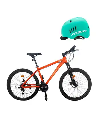 Tiendas EFE Bicicleta xclusive aro 29 nn + casco urbano verde l oferta