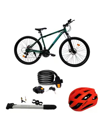 Tiendas EFE Bicicleta xclusive hobersent aro 27, casco mtb m, inflador, cadena de seguridad oferta