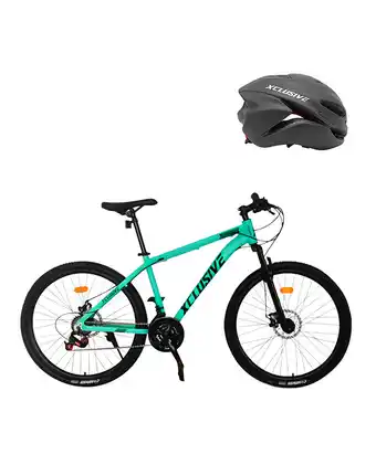 Tiendas EFE Bicicleta xclusive aro 26 cn + casco mtb rojo l oferta
