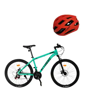 Tiendas EFE Bicicleta xclusive aro 26 cn + casco mtb negro l oferta