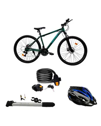 Tiendas EFE Bicicleta xclusive hobersent aro 27 + casco mtb l+inflador+cadena de seguridad oferta