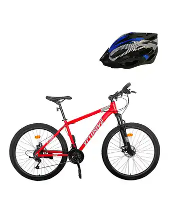 Tiendas EFE Bicicleta xclusive aro 27.5 rg + casco mtb azul l oferta