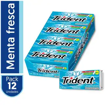 Tottus Chicle sabor menta trident oferta