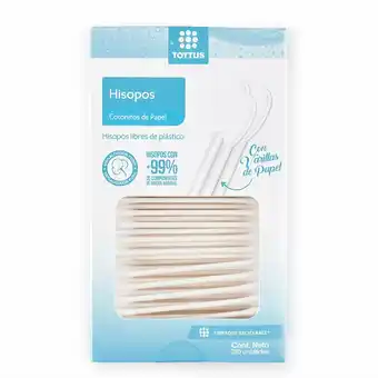 Tottus Hisopos papel tottus adulto x 250 un oferta