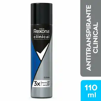 Tottus Antitrans aer rexona men clinic clean96h caj110ml oferta