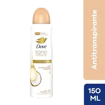 Tottus Antitrans dove clear tone 48h aerosol x 150ml oferta