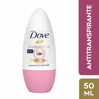 Tottus Antitrans roll on dove invisible care x 50ml oferta