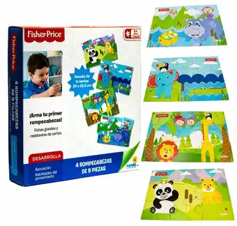 Tottus Rompecabezas 4x9 pzas fisher price oferta