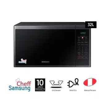 Tottus Microondas 32l negro con grill oferta